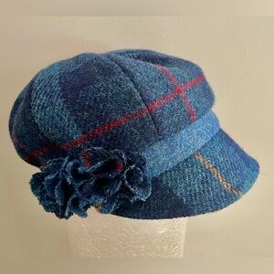 Harris Tweed Wool Plaid Newsboy Hat Women